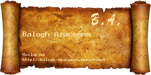 Balogh Azucséna névjegykártya